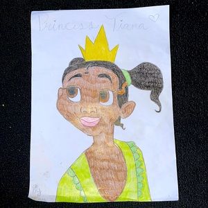 I am selling one of my first Disney princess drawings !! It will be laminated.